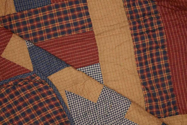 National Quilt Museum Kindred Stars and Bars Luxury King Quilt 120Wx105L VHC Brands - The Fox Decor